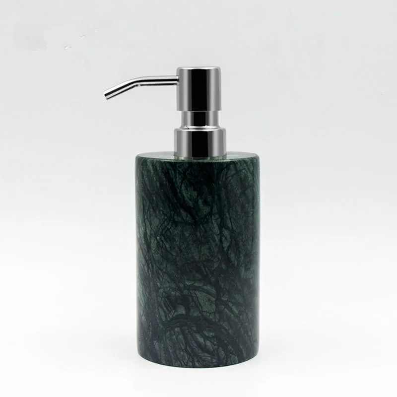 Dark Green Marbled Ceramic Soap Dispenser Soap Dispenser Stainless Steel Pump Head Dish Soap Dispenser