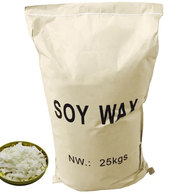wholesale price of soy wax 25 kg glass jar scented candle raw material soy wax flakes for candle making