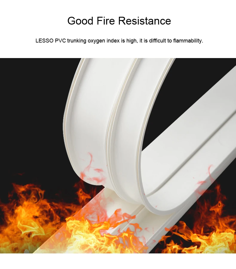 LESSO Good compressure resistance and good fire resistance PVC conduit trunking pipe