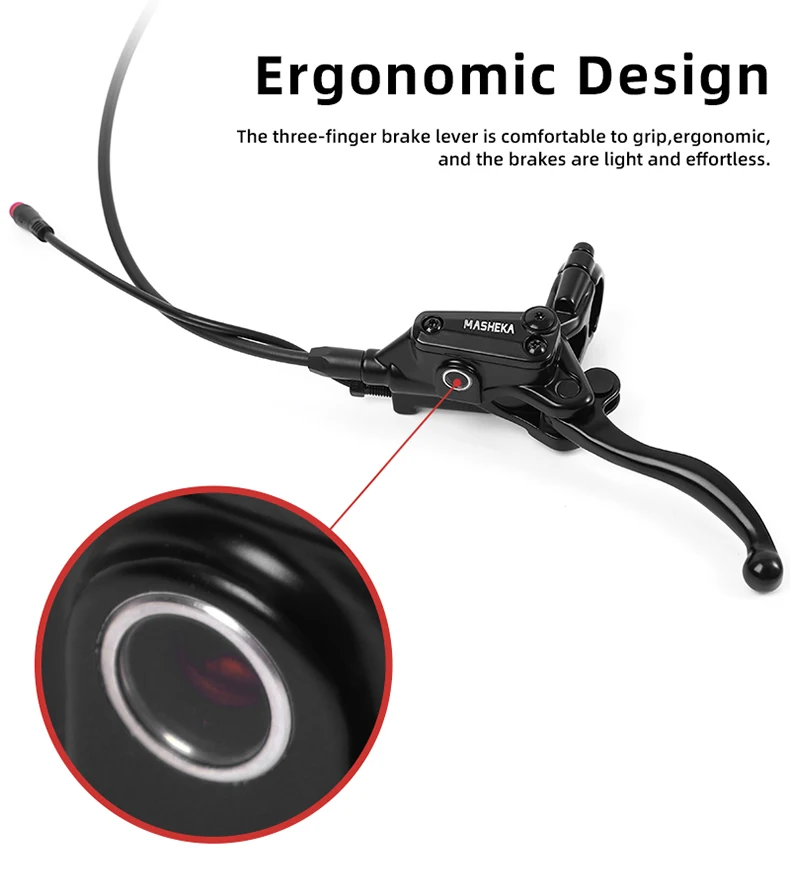 OEM  Bike HB680 4 piston hydraulic brake with parking function three wheel electric scooter brake electric three wheel bicycle