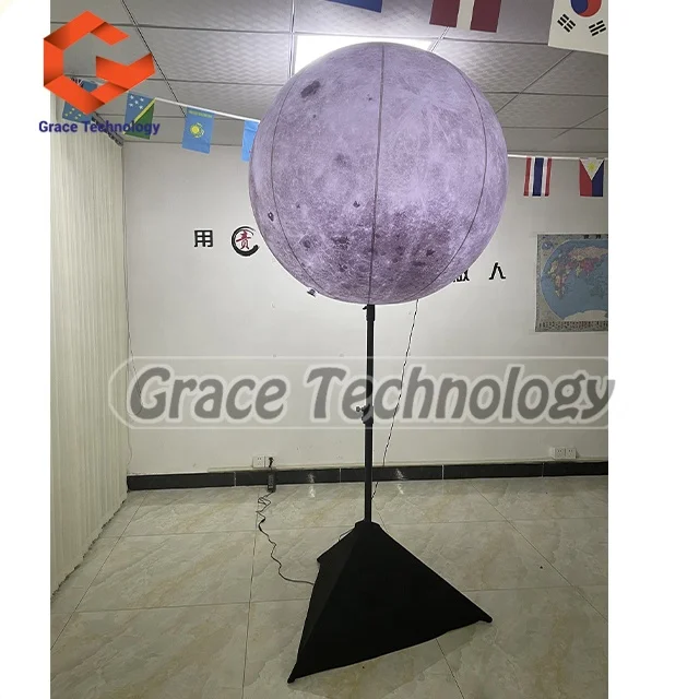 Outdoor Party Decorations Inflatable LED Light Tripod Balloon, Custom Advertising Inflatable Pole Stand LED Balloon