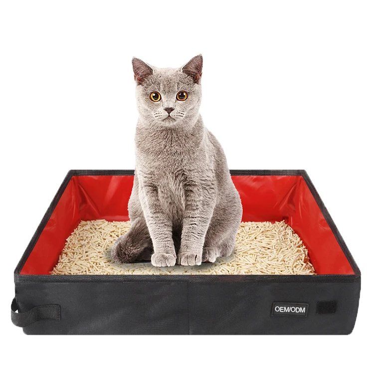 Wholesale Hot Portable High Quality Cat Toilet Scratch Resistant Car Use  Travel Tray Pan Cat Litter Basin Box