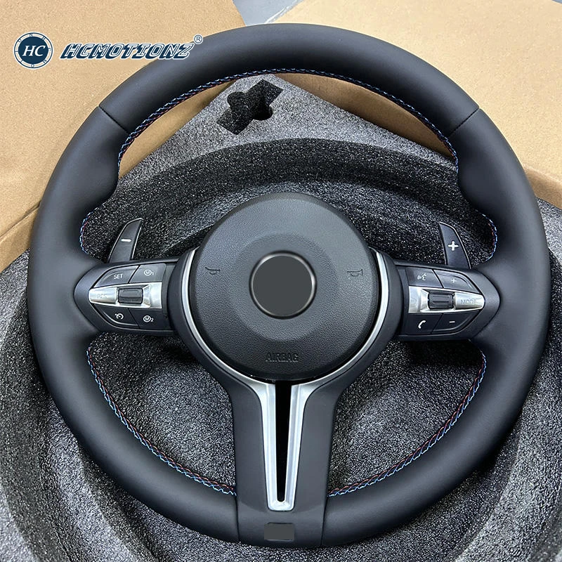 HCMOTIONZ Leather Carbon Fiber Steering Wheel Fit F30 F32 F10 F20 F07 F01 E46 E60 E90 M3 M4 M5 M7 Steering Wheel for BMW
