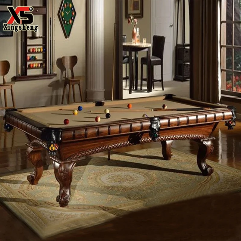 Attractive Price Wood carving senior antique High grade billiard pool table