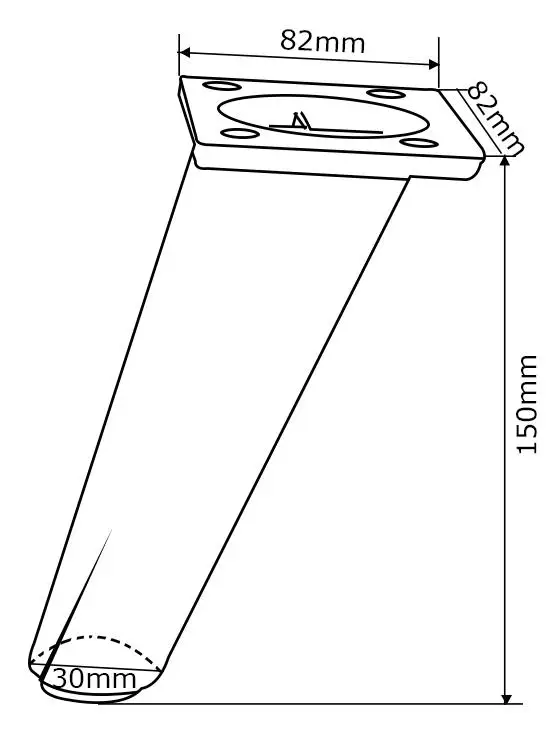 2024 plastic ABS matt surface round Furniture Leg sofa legs wood furniture parts