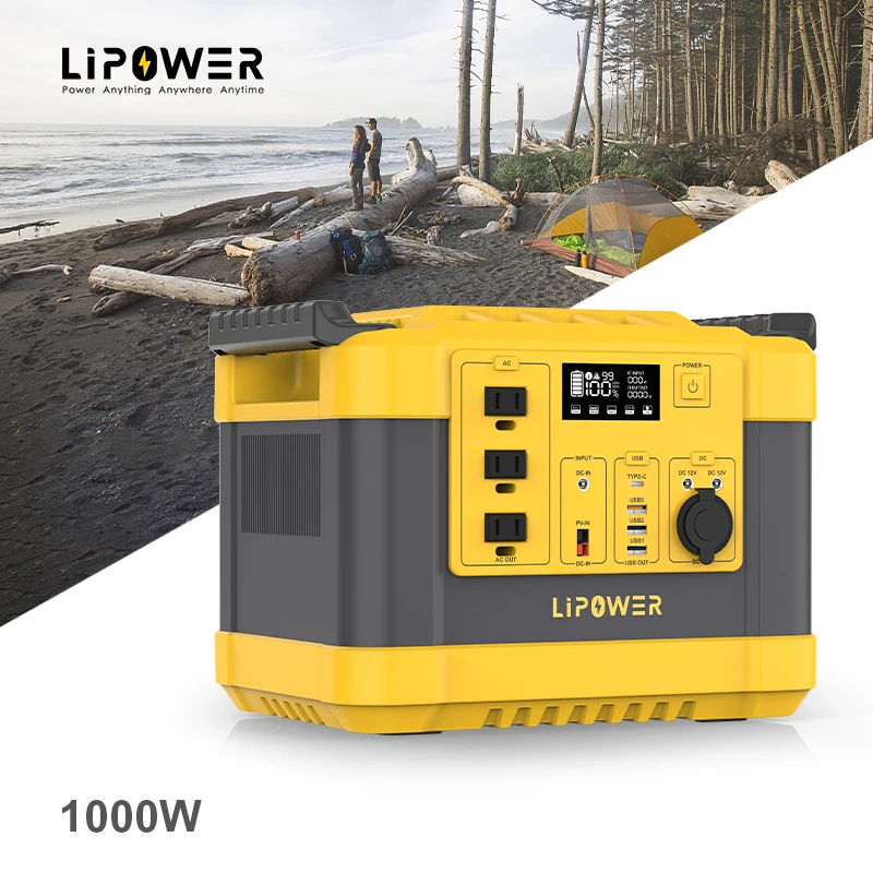 Lipower 1000w Power Generator with AC Outlet Newest Solar Power Station for TV Refrigerator