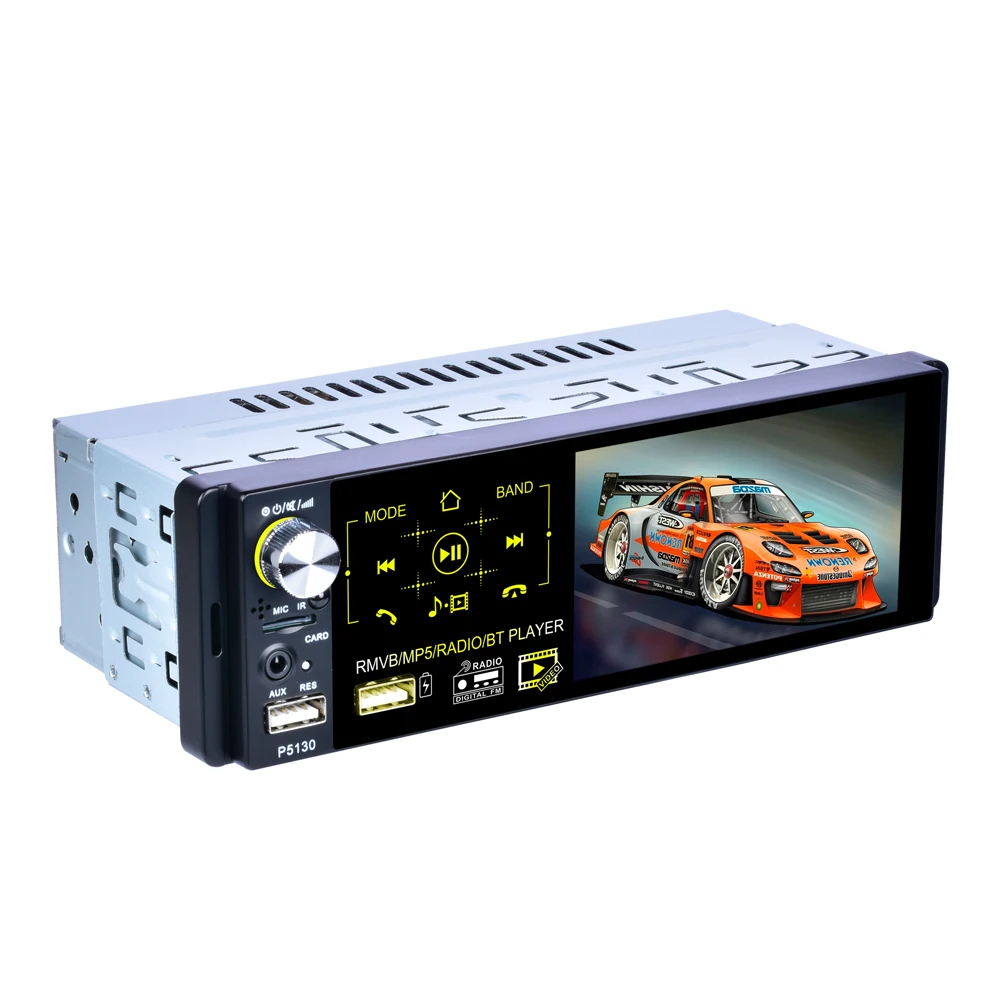 1 Din 4.1' HD  Car Radio Dual USB RDS Autoradio P5130 + Steering Wheel Control Autoradio USB AUX-IN SD Card