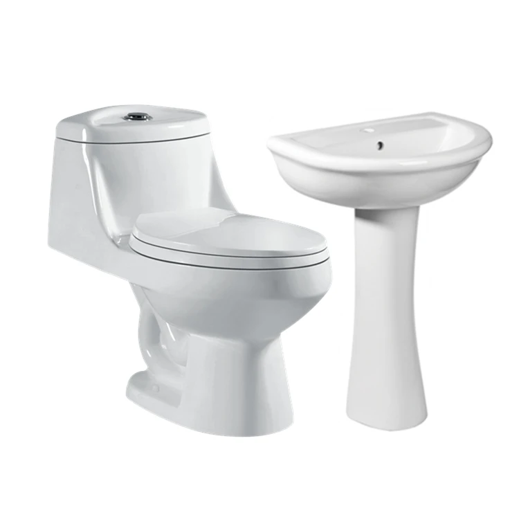 China wash basin bathroom wc sink ceramic wash basin two piece toilet bowl set