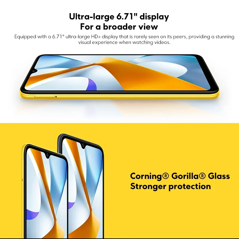 Original POCO C40 Mobile Phone Global Version 32GB/64GB ROM Octa Core CPU 18W Fast Charging 6000mAh Battery 13MP Main Camera