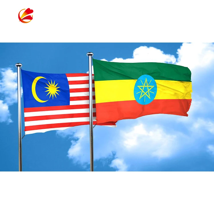 High quality cheap 3x5ft customizable size  ethiopian flag national flags