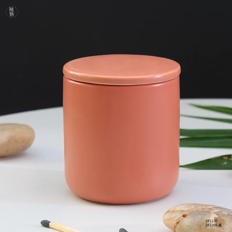 Factory Custom Logo candle holder decor Creative Ink Splash Light Fleshcolor Ceramic Candle Holder