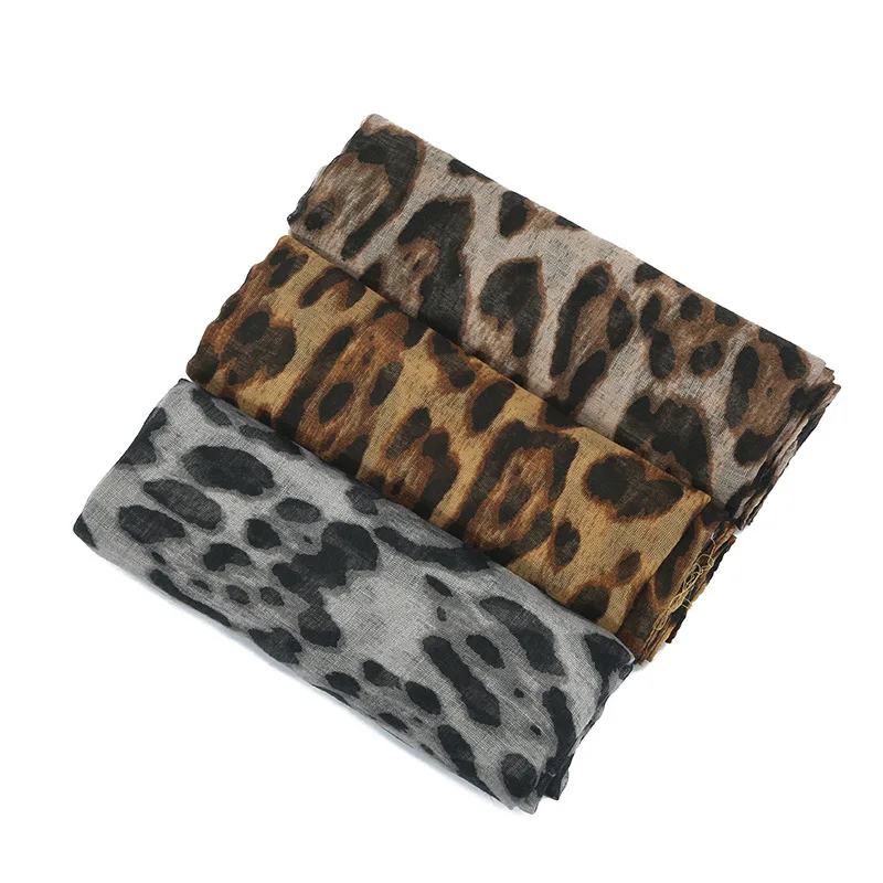 Qidain custom leopard print modal hijab