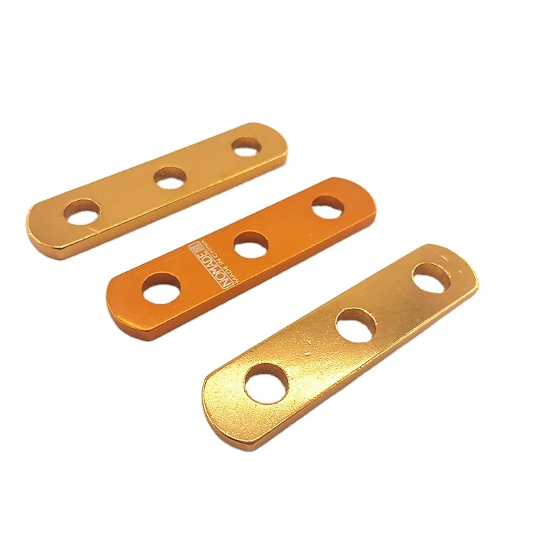 Practical aluminum 3-hole plate pull wire rope adjusting tensioner fixing rope buckle aluminum alloy tent wind rope buckle