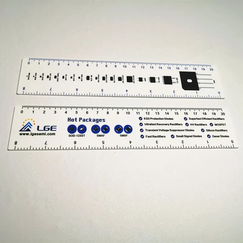 Фабричный магазин, белые акриловые пластиковые рекламные прямые линейки, школьные линейки