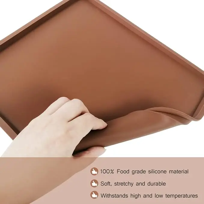 Best Selling Cheap Rectangular Kitchen Rolling Food for Cooking Cookie Pastry Oven Mat Silicone Swiss Roll Cake Silicone Tray