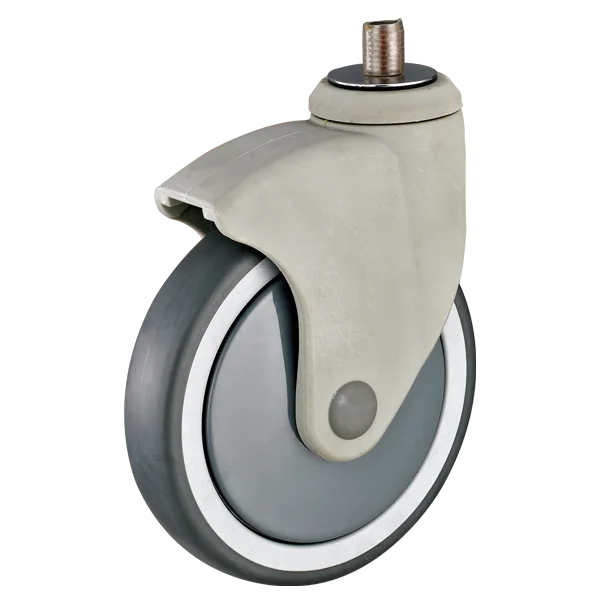 Вращающееся медицинское роликовое колесо из полиуретана с твердым стержнем 160 мм