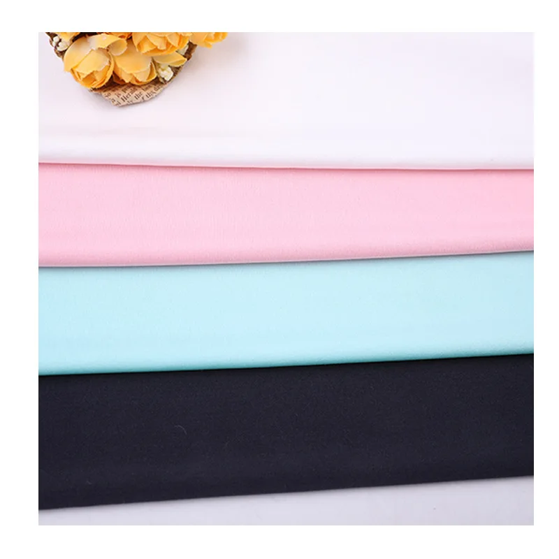 95% Polyester 5% Spandex Milk Silk 4-way Stretch Knitted Jersey Fabric For Leggings Swimsuit Yoga Gymwear Underwear