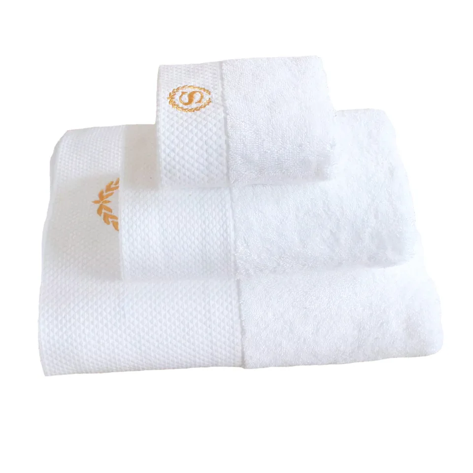 High quality soft comfortable hotel bath towels 100% cotton bath towel hotel white color hotel bath towel set