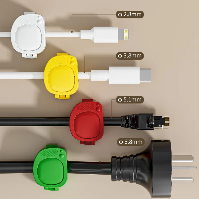 Cable Organizer Cables Clips Adjustable Cord Holder Under Desk Cable Management Wire Keeper Organizer Holder