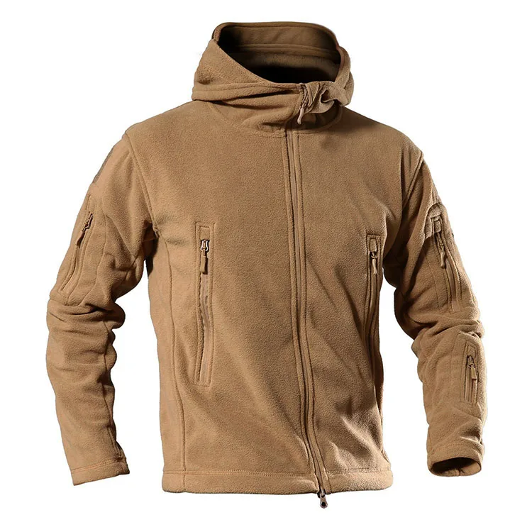 Hot Sales Outdoor Men Winter Tactical  Hunting Fleece Jacket Warm Winter Coat Plus Size For Men