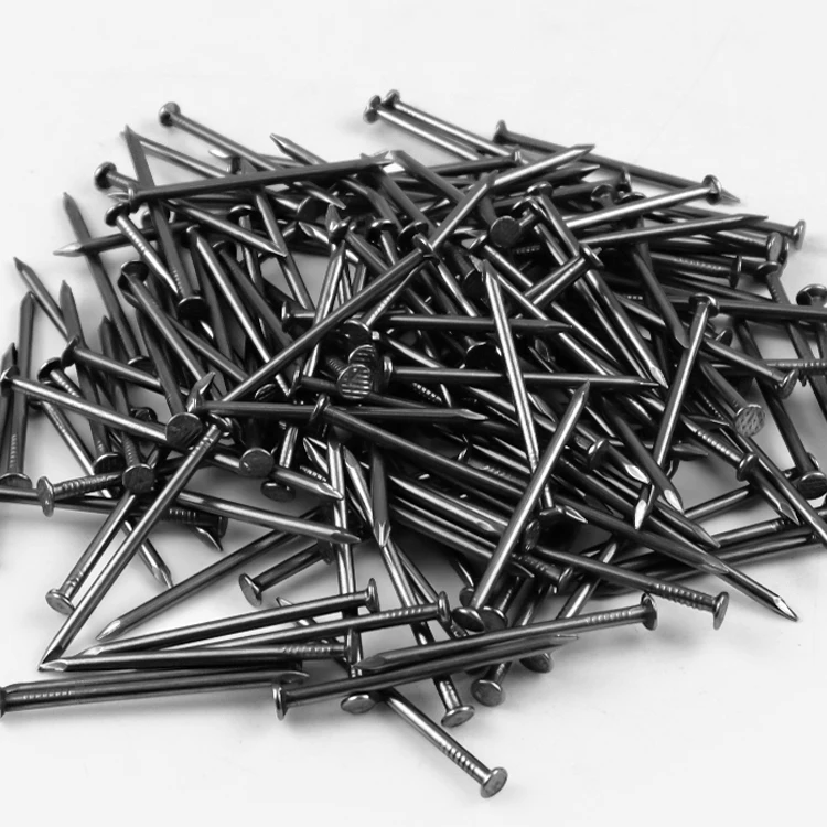 China Factory 6mm Iron Steel Wire Nails Smooth Shank round Head with Checkered Head Style for Building Construction