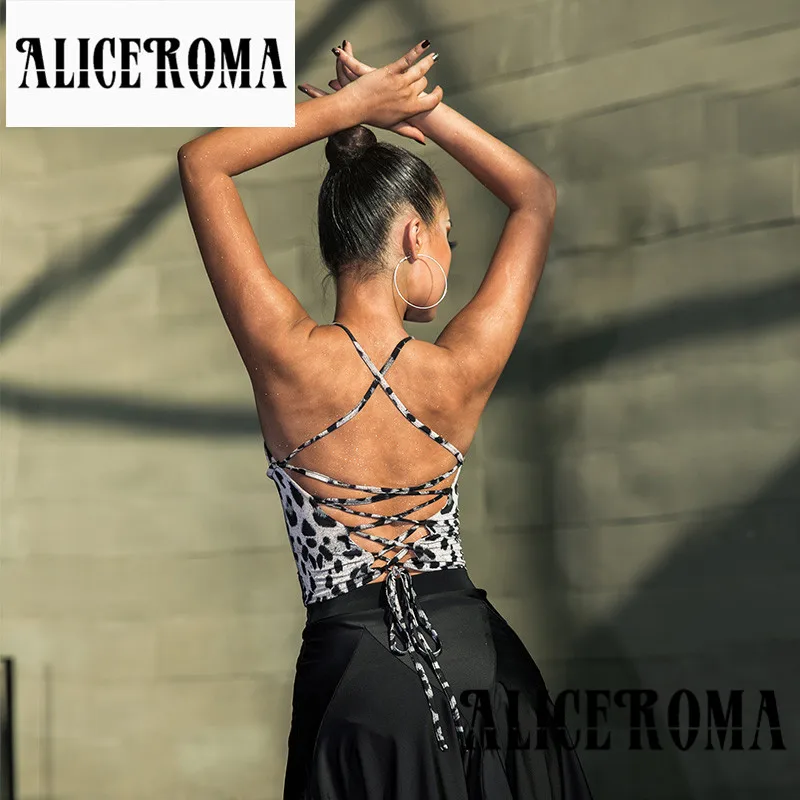 Latin dance practice clothes female adult new professional suspenders sexy back tank top Latin camisole