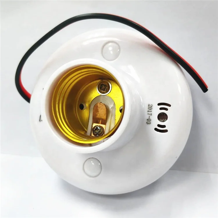 2024 plastic voice sound sensor lamp holder for E27 bulb