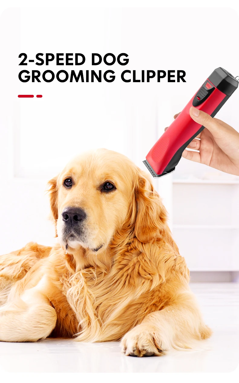 A5 2-Speeds Dog Grooming Clippers kit Professional Cordless Animal Dog Grooming Clippers with Detachable 7F 10# 30# Blades