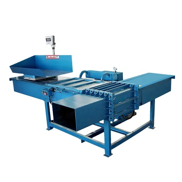 JEWEL Hot sale horizontal Fiber hydraulic baler/used cotton baler machine/ wiping rags packing machine with weighing device
