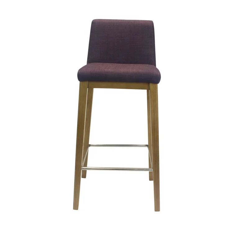 
Hot Selling Wooden Bar Stool No MOQ Fabric Leather Bar Chair For Club 