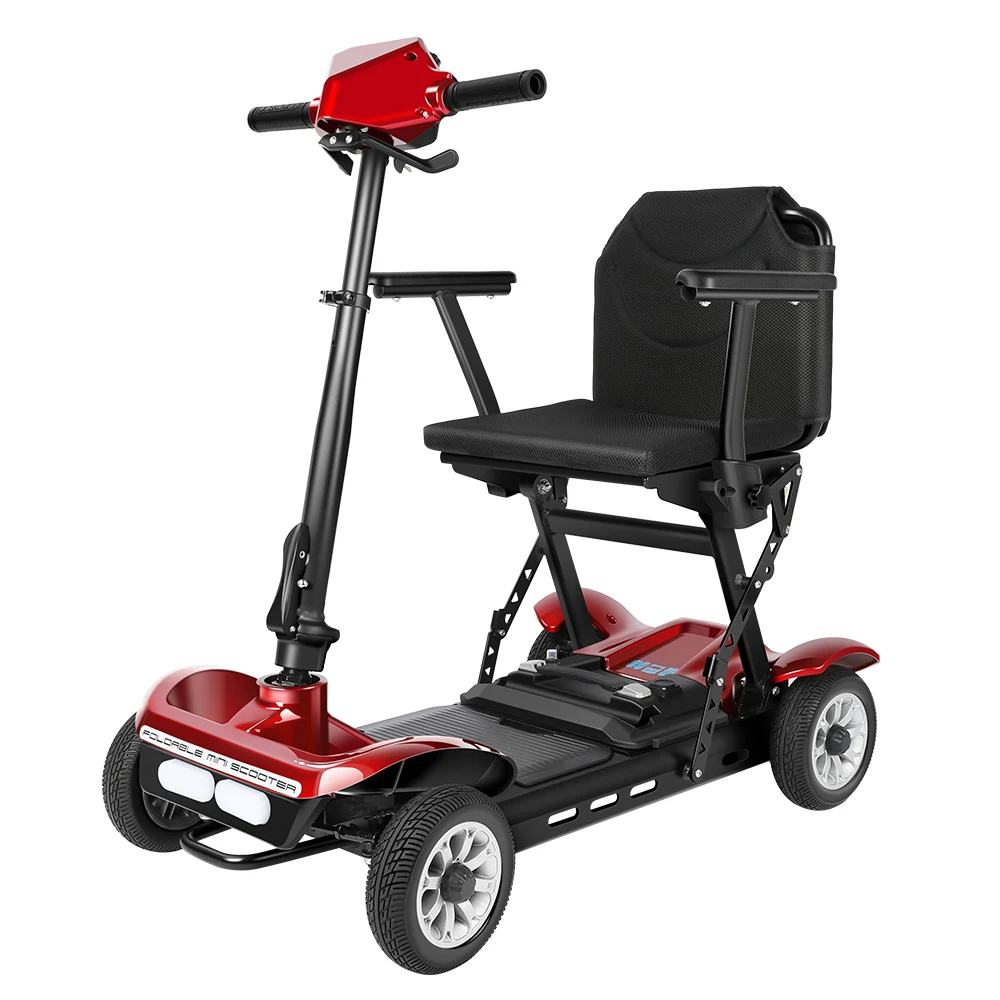Cheap Price Portable Foldable Electric Mobility Scooters All Terrain Driving 4 Wheel Folding Mobility Scooter
