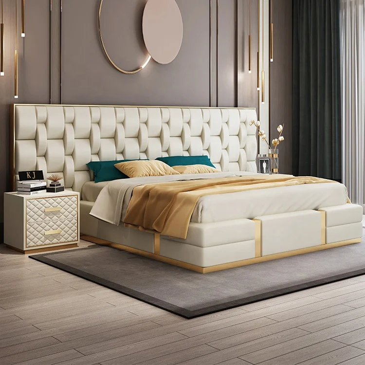 MEIJIA solid wood king size tall luxury platform round price paramount bed