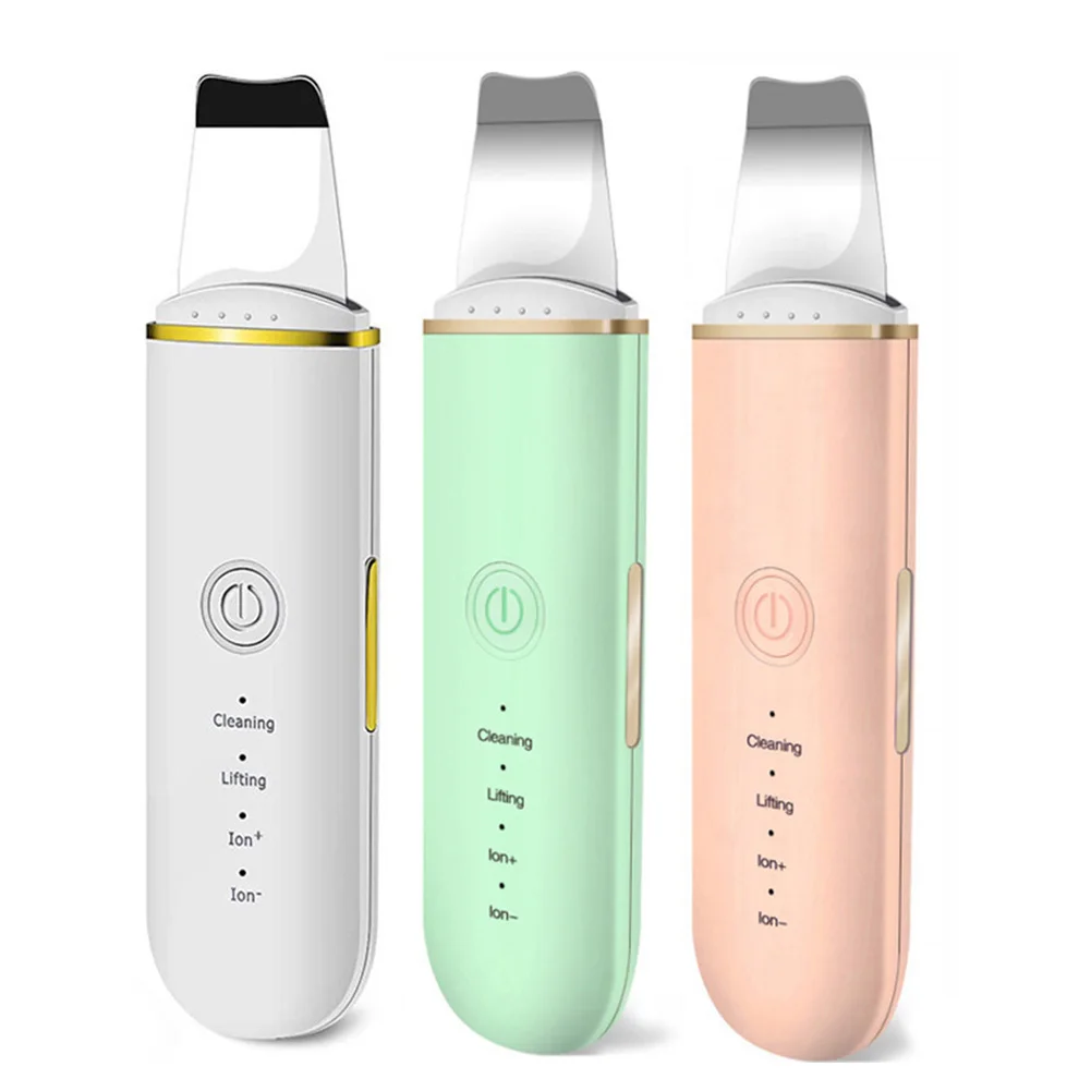 Electric Facial Dead Skin Peeling Sonic Cleaning Blackhead Remover Face Spatula Professional Ultrasonic Skin Scrubber Machine