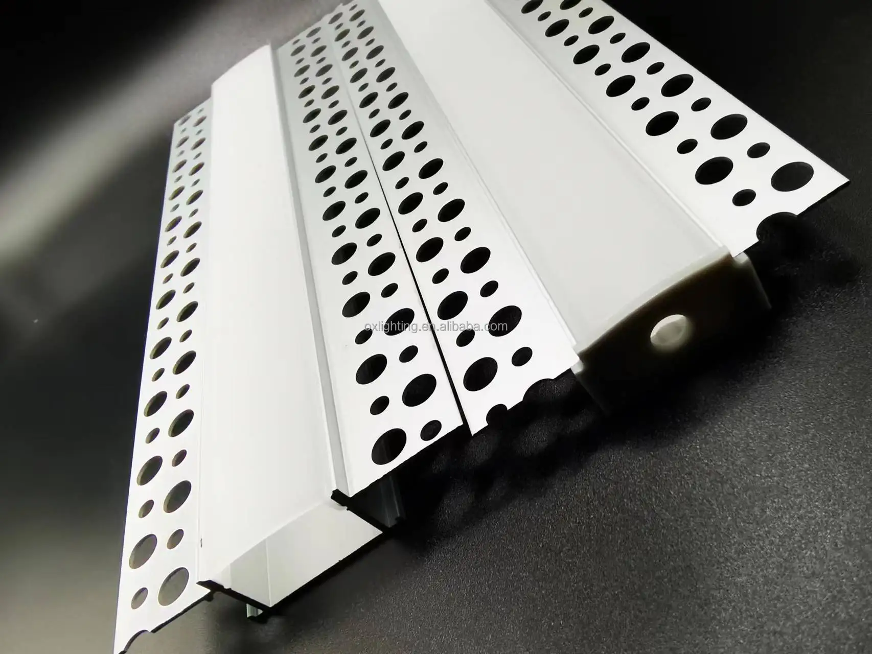 Gypsum Plasterboard Plaster Led Channels Housing Round Perfiles Led Perfil Aluminio Led Extrusion Plaster In Led Profile