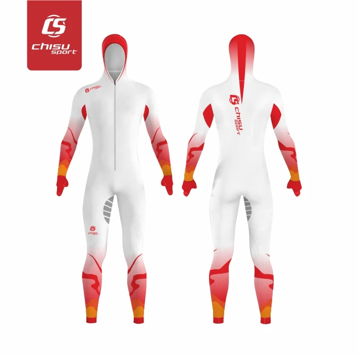 sublimation printing custom & oem long track speed skating skin suit racing suit Long Sleeved Alpine Ski Wear