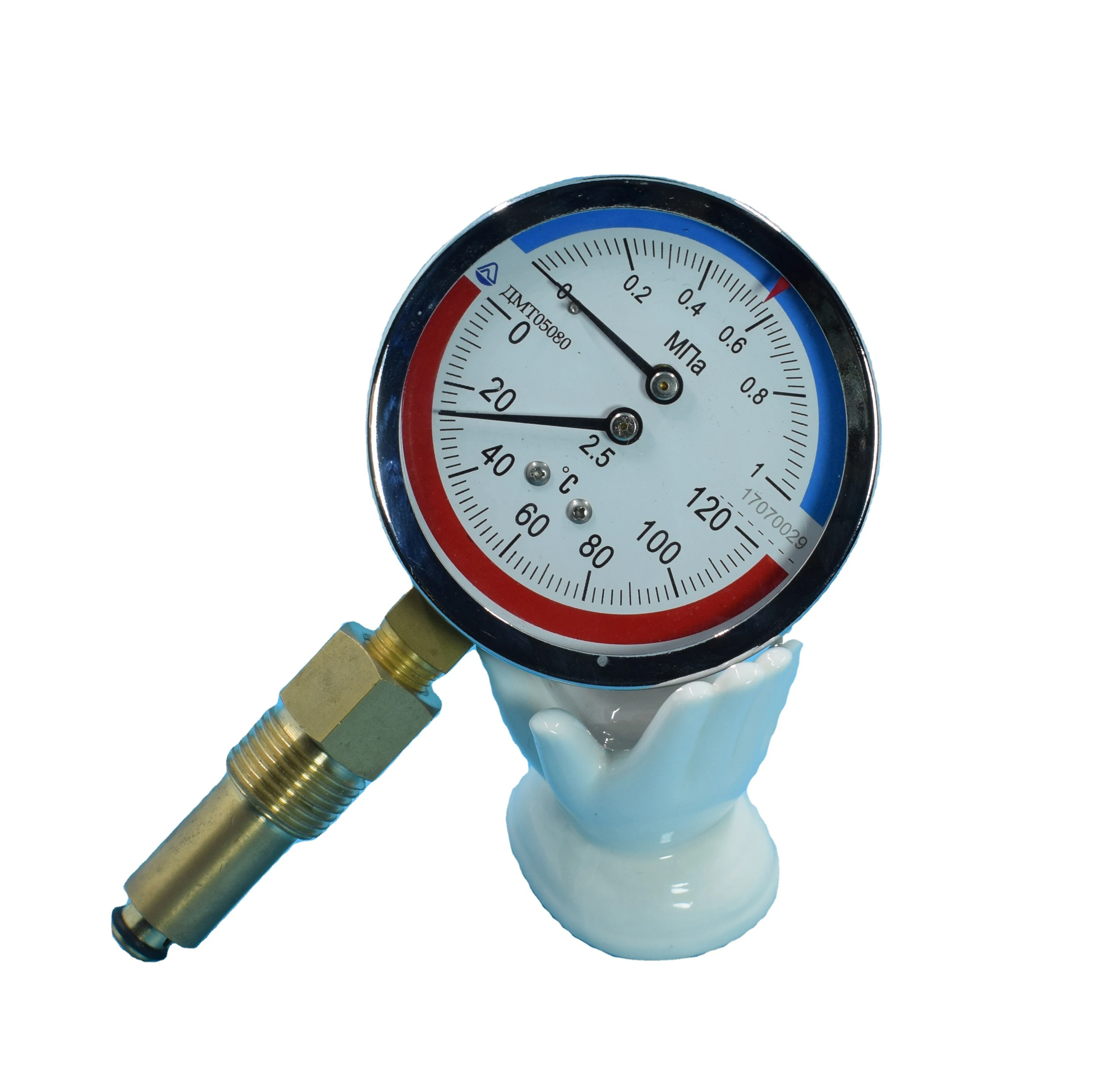 Negative Combined Temperature Diaphragm Pressure Gague Mbar Manometer Glycerin