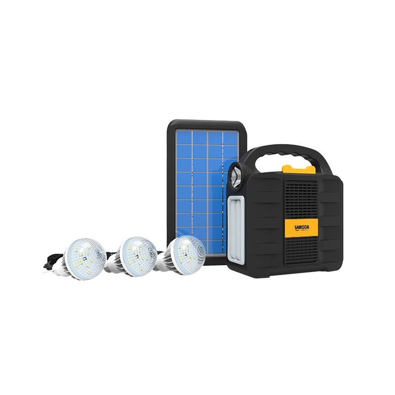 Solar Mini Rechargeable Led Lighting Powered Kits Portable Power bank Panel Home Radio System Multifunctional Power Kit