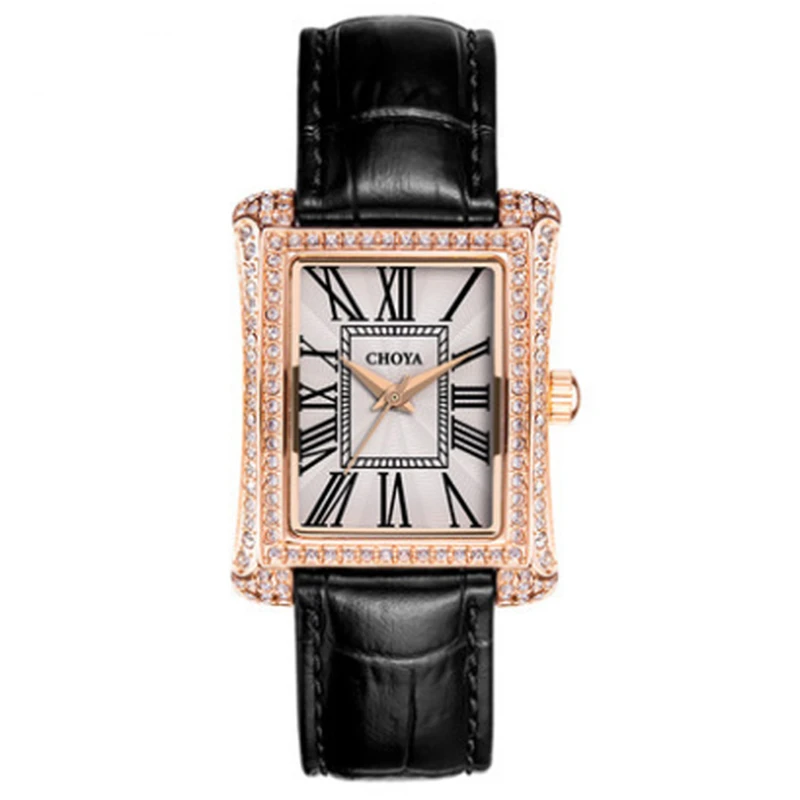 
Ladies fashion new japanese quartz movement leather band western wrist watches latest 