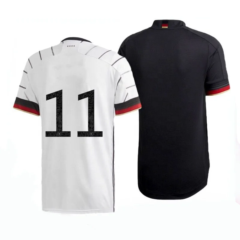 
2020 Euro Black White Soccer Football Shirt Country Germany Team Jersey 