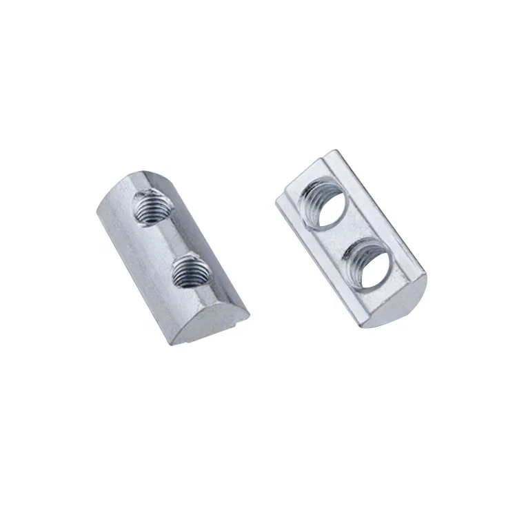 2A17.FA.01 DIN m4/m5/m6/m8 zinc plated 28mm double hole t slot nut for aluminum profiles