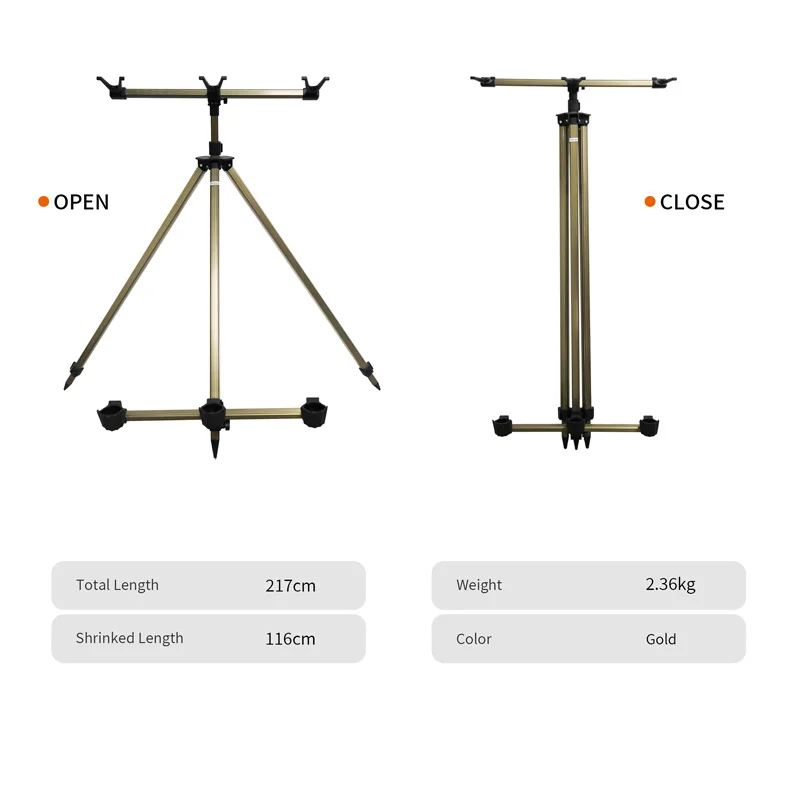 Aluminum Alloy Quality Retractable Folding Corrosion Resistant Fishing Rod Holder fishing gear tackle