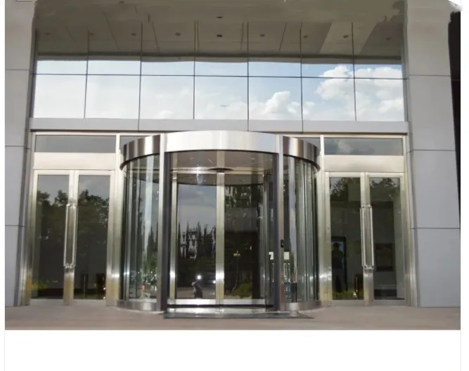 CN High-Capacity Three Wing Revolving Door Large 3-Wing Rotating Door 4.2 to 6.2 M Automatic Revolving Hotel Gate