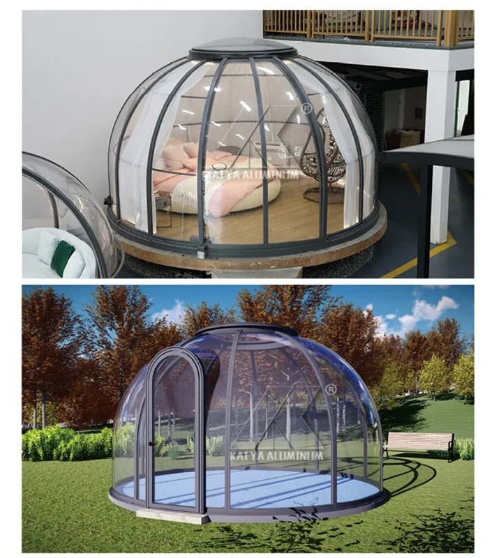 High quality outdoor canopy aluminum profile frame pc board event dome trade show tent with LED light