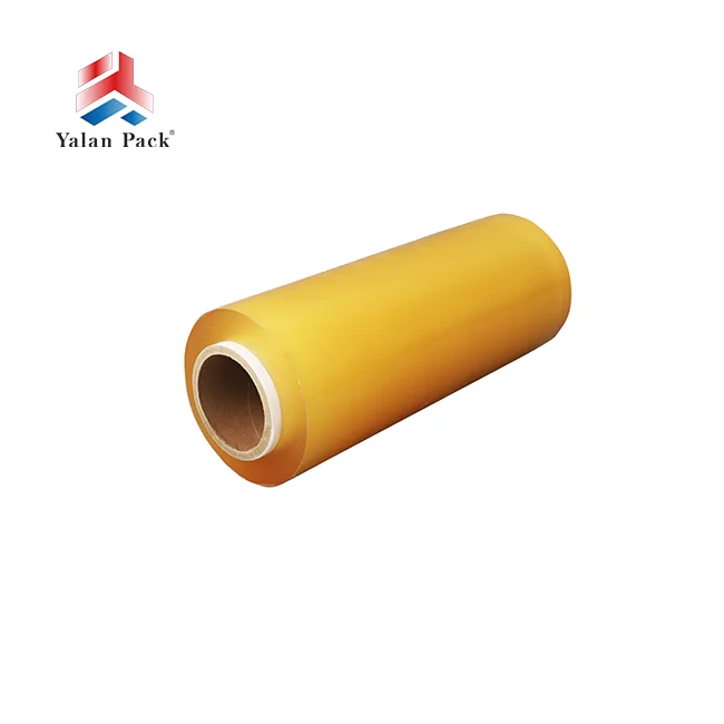Free Sample Luggage Packing Logistics Transport Gold Wrap Plastic Film Hand Stretch Film