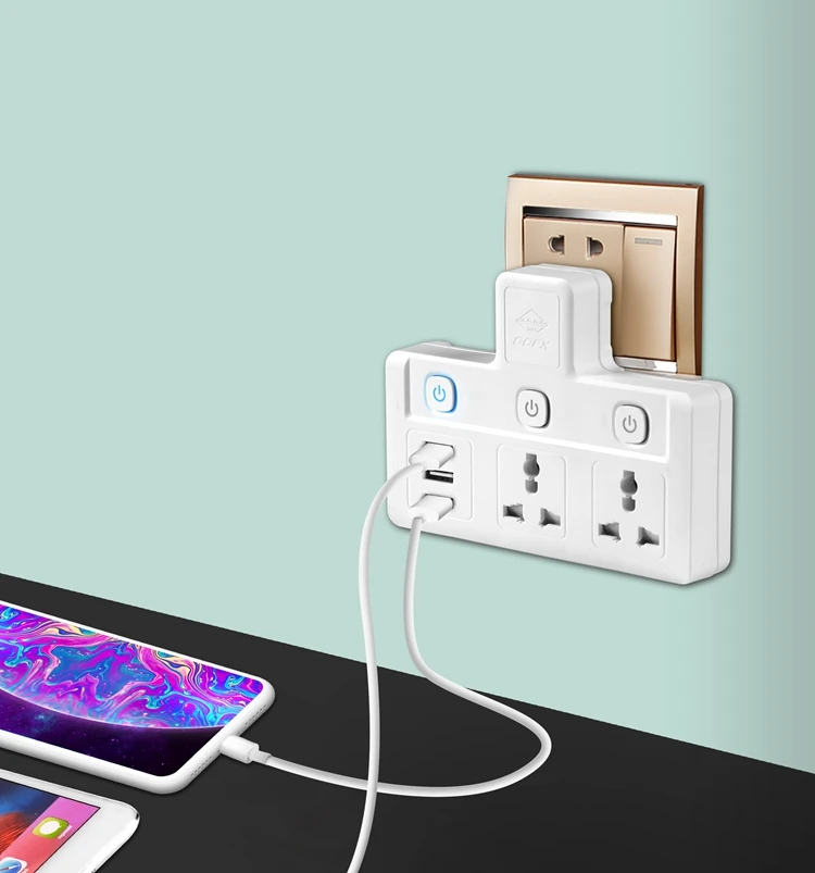 Лидер продаж переходник с 3 USB-портами для зарядки адаптер питания путешествий электрическая розетка