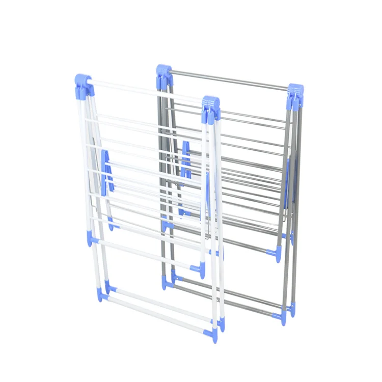 Folding easy to receive hanger floor type balcony simple multi - pole hanger