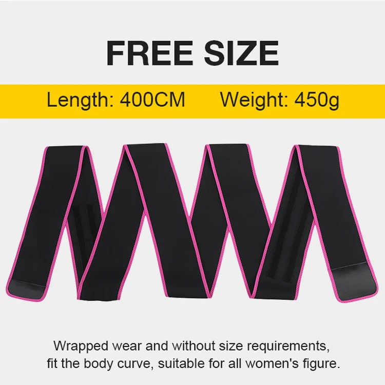 Custom Compression Women Slimming Wraps Belt Plus Size Slimming Waist Sweat Belt Private Label Bandage Tummy Wrap Waist Trainer
