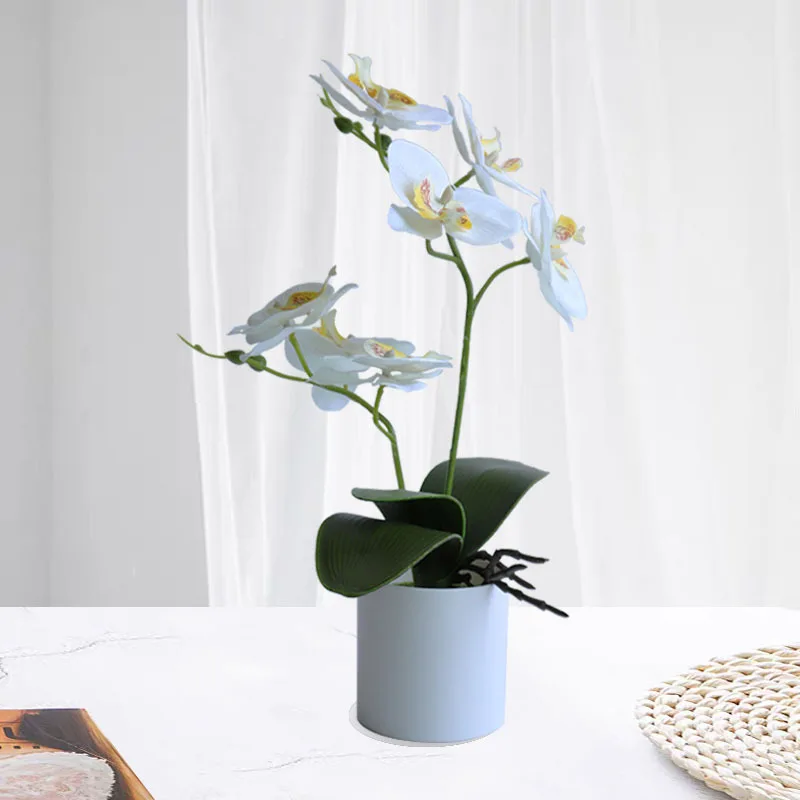 Artificial Latex Flower with Pot Wholesale Butterfly Orchid Potted