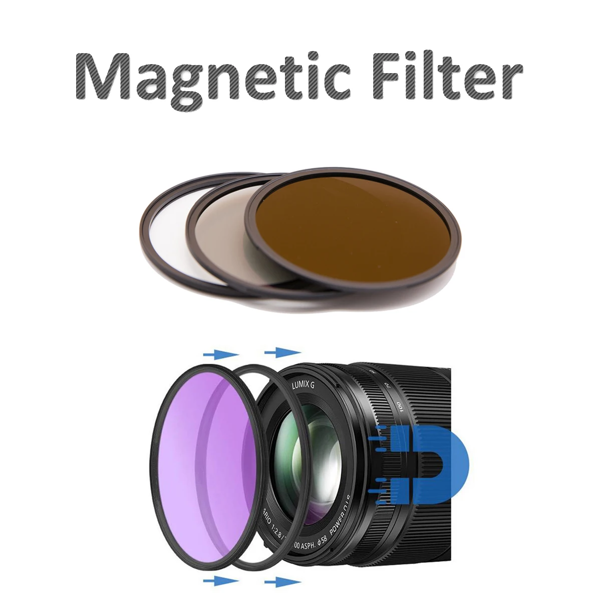 Camera Filter Lens Custom Magnetic UV Slim Neutral Density Polarizer ND Polarized Filter