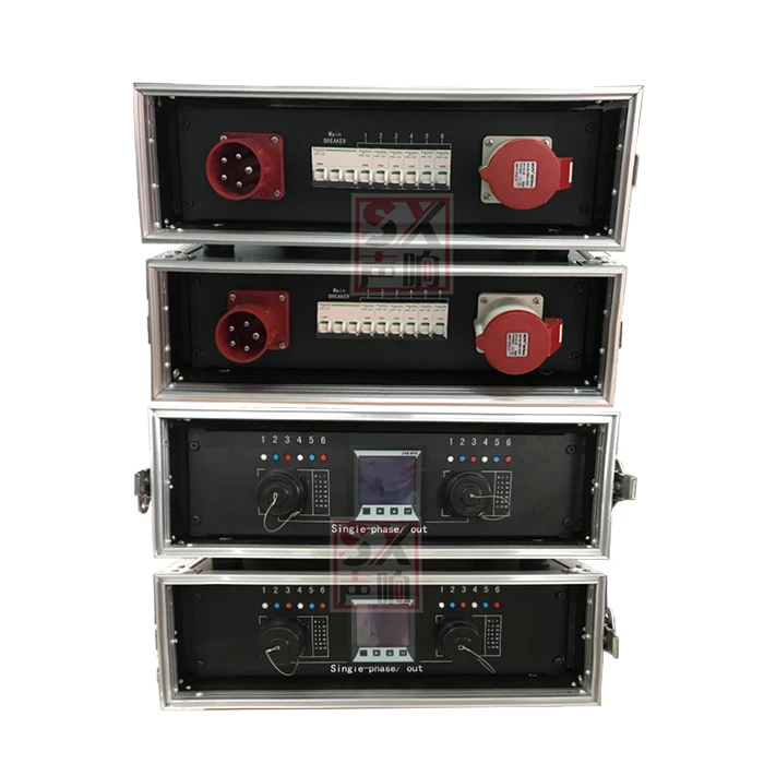 220V socapex power supply rack with digital meters